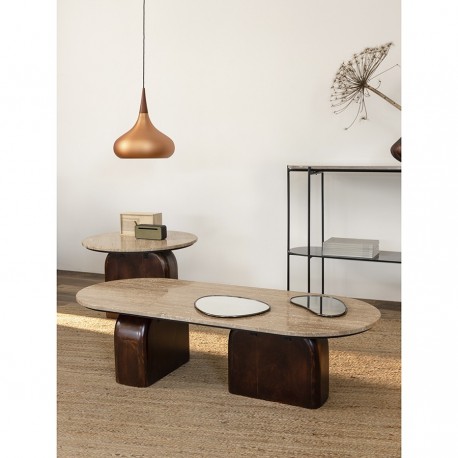 Столик журнальный torhill, 120х50 см, бежевый/орех