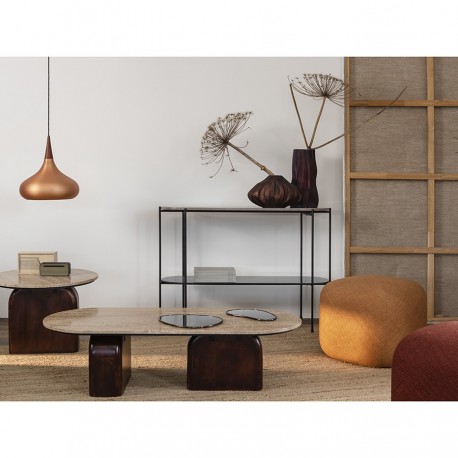 Столик журнальный torhill, 120х50 см, бежевый/орех