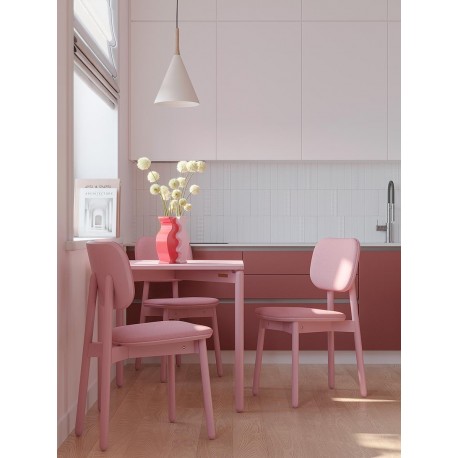 Стол обеденный saga, 75х75 см, розовый