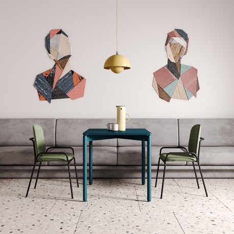 Стол обеденный saga, 75х75 см, сине-зеленый