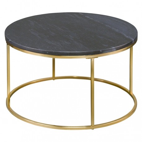 Набор из 2-х журнальных столиков hans, D60 см и D80 см, черный мрамор