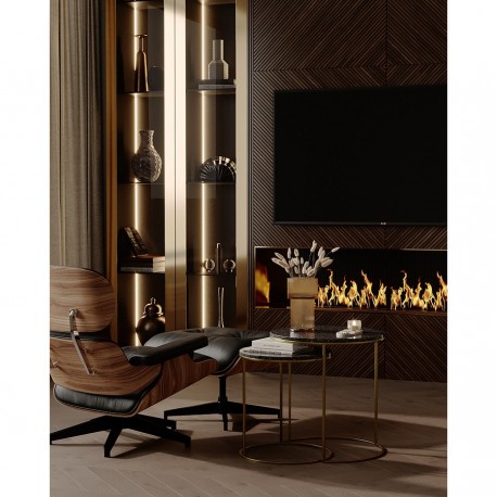 Набор из 2-х кофейных столиков hans, D40 см и D50 см, черный мрамор