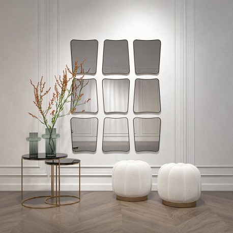 Набор из 2-х кофейных столиков hans, D40 см и D50 см, черный мрамор