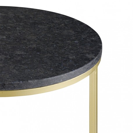 Набор из 2-х кофейных столиков hans, D40 см и D50 см, черный мрамор