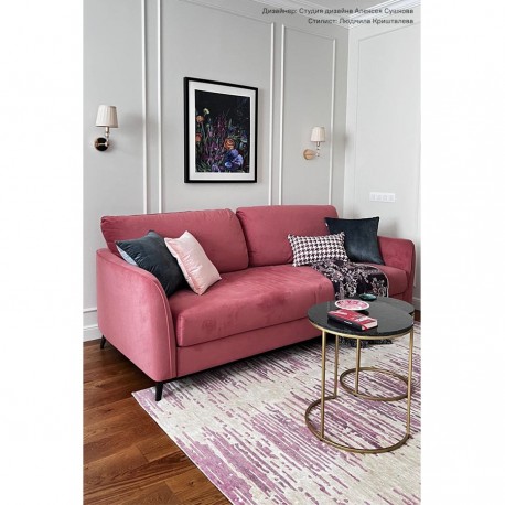 Набор из 2-х кофейных столиков hans, D40 см и D50 см, черный мрамор