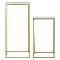 Набор из 2-х столиков mayen gold, белые/золотистые