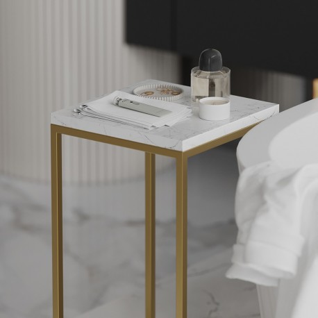 Набор из 2-х столиков mayen gold, белые/золотистые