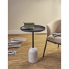 Столик кофейный lars, D40 см, черный/белый