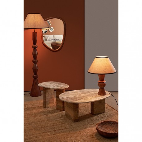 Столик кофейный torhill, 75х52 см, бежевый/мрамор