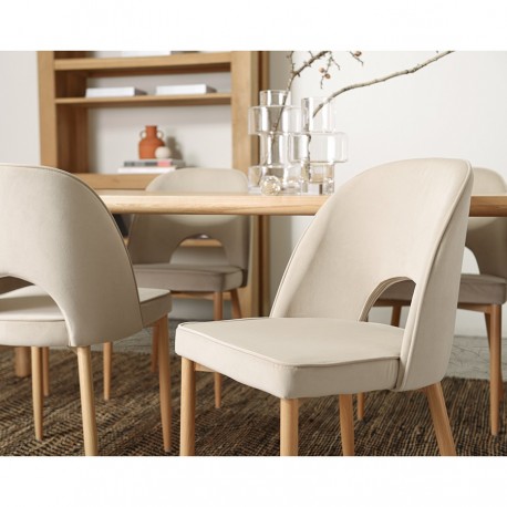 Стул evelyn, велюр, бежевый