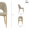 Стул evelyn, велюр, бежевый