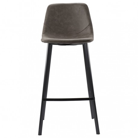 Стул барный hugh, экокожа, серо-коричневый