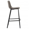 Стул барный hugh, экокожа, серо-коричневый