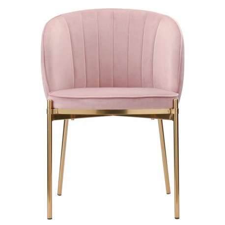 Стул coral, велюр, пыльная роза