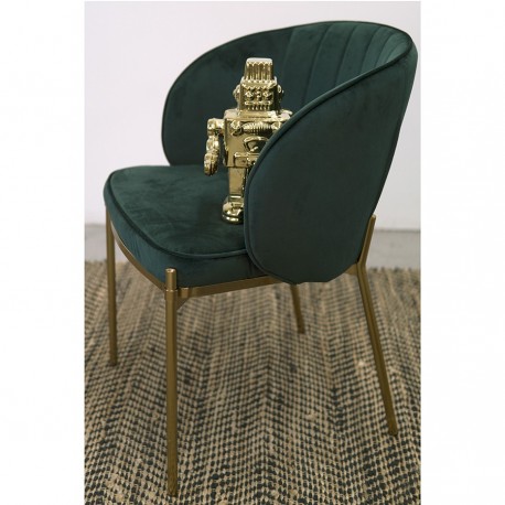 Стул coral, велюр, зеленый