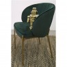 Стул coral, велюр, зеленый