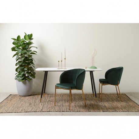 Стул coral, велюр, зеленый