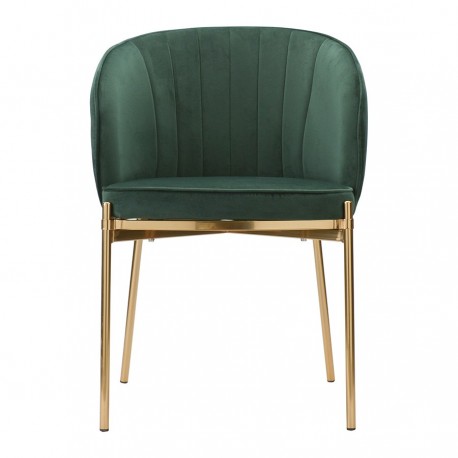 Стул coral, велюр, зеленый