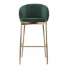 Стул барный coral, велюр, темно-зеленый