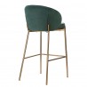 Стул барный coral, велюр, темно-зеленый