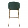 Стул барный coral, велюр, темно-зеленый