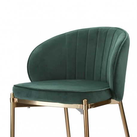 Стул барный coral, велюр, темно-зеленый