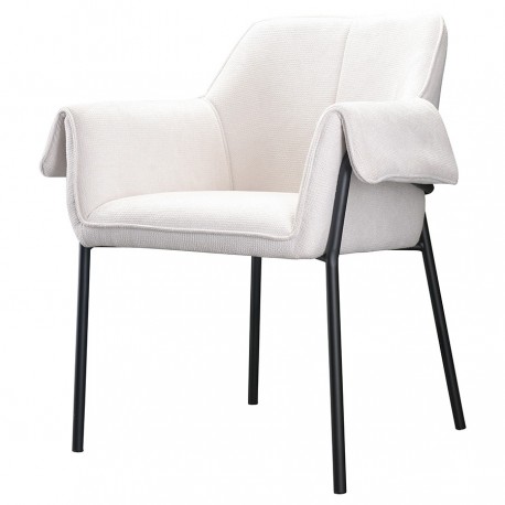 Стул aline, шенилл, молочный