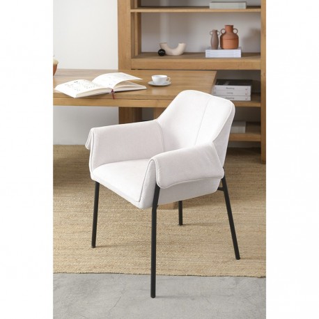 Стул aline, шенилл, молочный