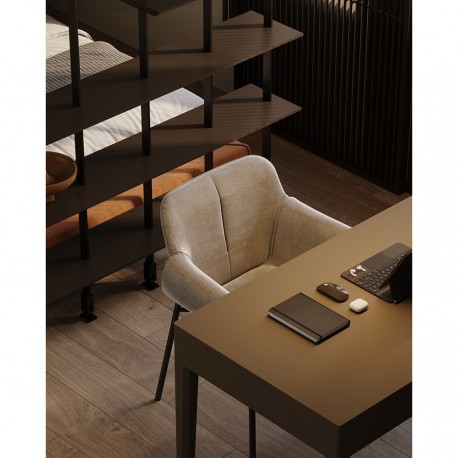 Стул aline, шенилл, молочный