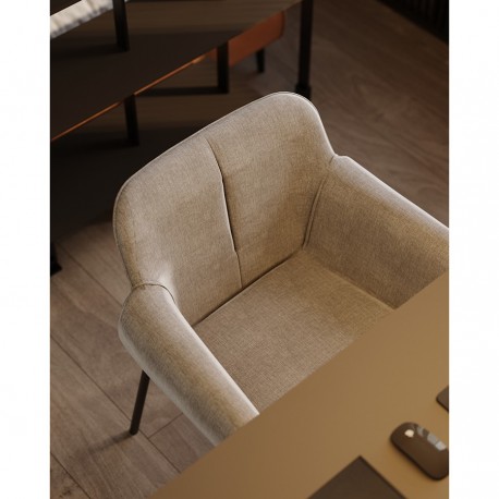 Стул aline, шенилл, молочный