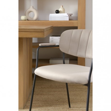 Стул eirill, велюр, серо-бежевый