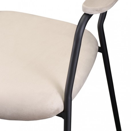 Стул eirill, велюр, серо-бежевый