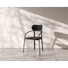 Стул ror, round, велюр, черный/черный