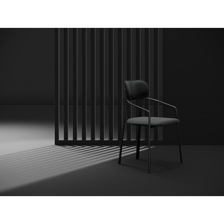 Стул ror, round, велюр, черный/черный