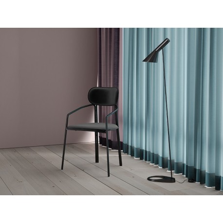 Стул ror, round, велюр, черный/черный