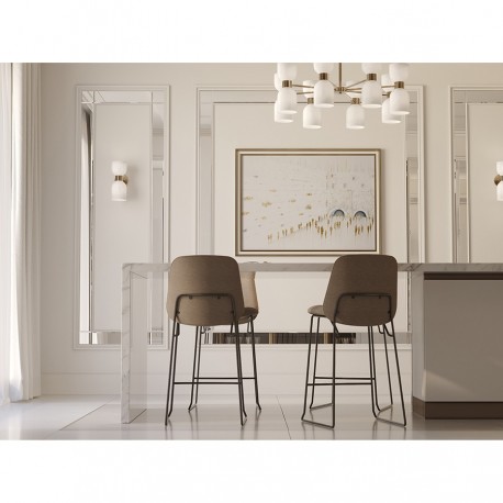 Стул барный niels, рогожка, темно-коричневый