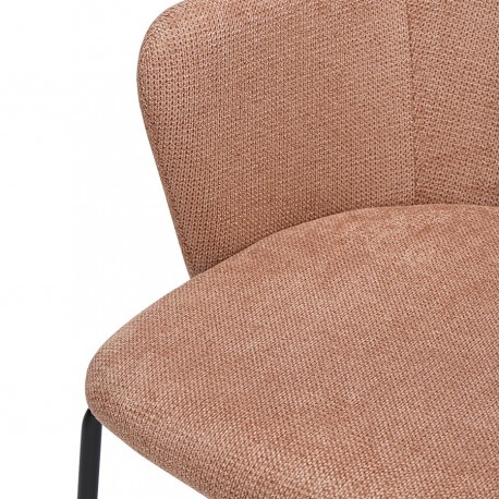 Стул dwight, фактурный шенилл, коралловый