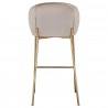 Стул барный coral, велюр, серо-бежевый