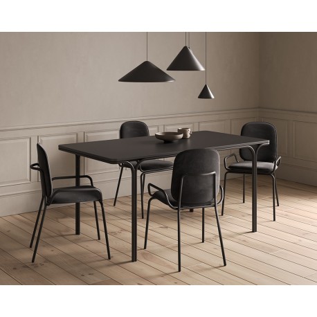 Стул ror, double frame, велюр, черный /черный