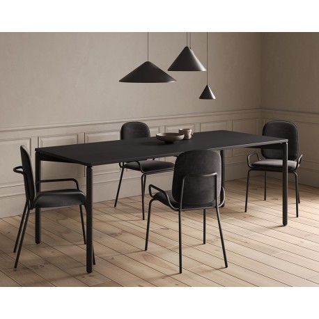 Стул ror, double frame, велюр, черный /черный