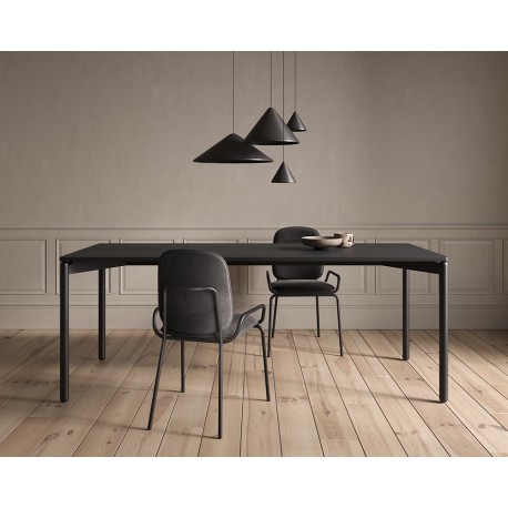 Стул ror, double frame, велюр, черный /черный