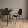 Стул ror, double frame, велюр, черный /черный