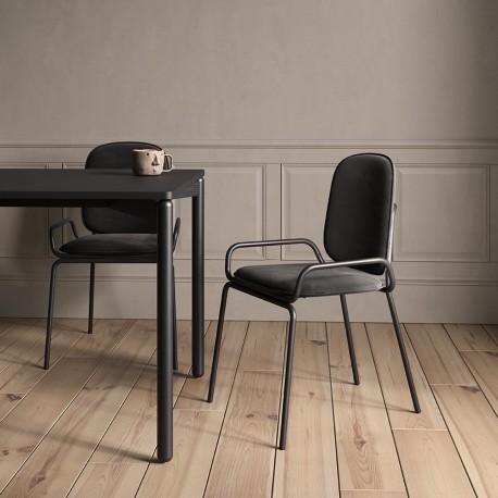 Стул ror, double frame, велюр, черный /черный