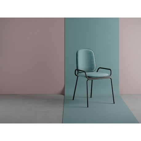 Стул ror, 2 frame, велюр, черный/зеленый