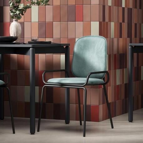 Стул ror, 2 frame, велюр, черный/зеленый