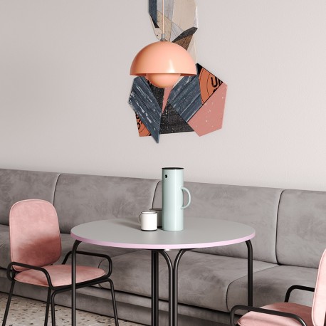 Стул ror, double frame, велюр, черный/розовый