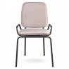 Стул ror, double frame, велюр, черный/розовый