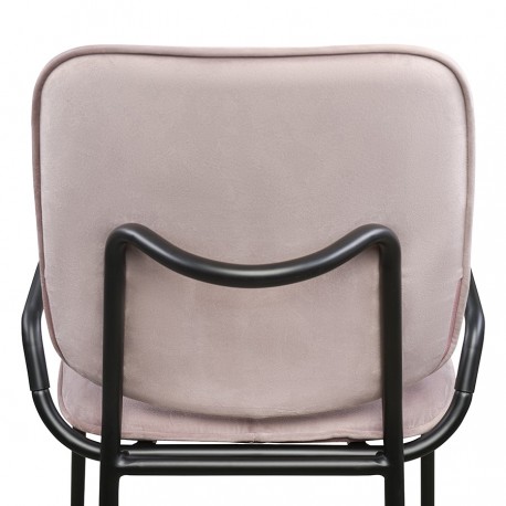 Стул ror, double frame, велюр, черный/розовый