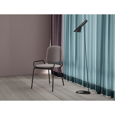 Стул ror, double frame, велюр, черный/серый