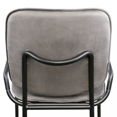 Стул ror, double frame, велюр, черный/серый
